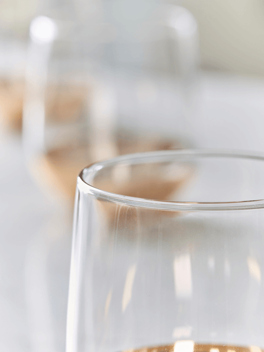 Four Dipped Gold Tumblers