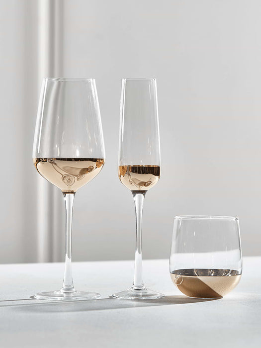 Four Dipped Gold Tumblers