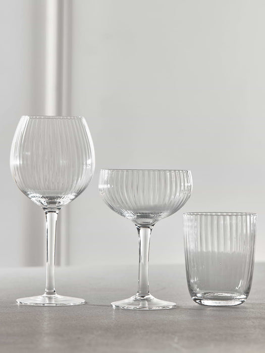 Four Fluted Champagne Coupes