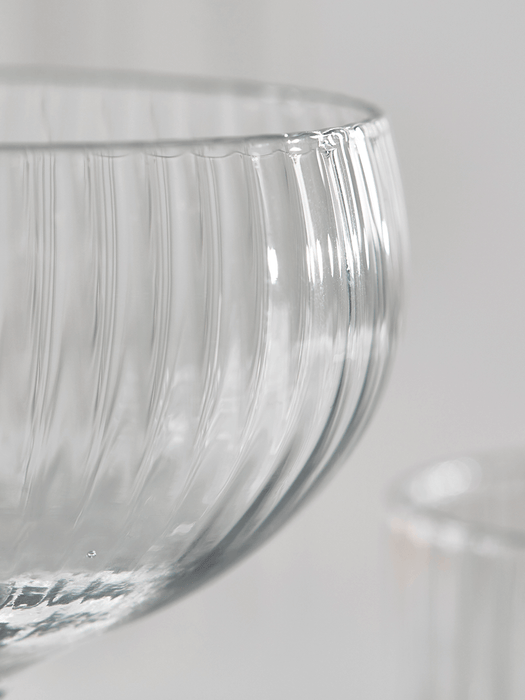 Four Fluted Champagne Coupes