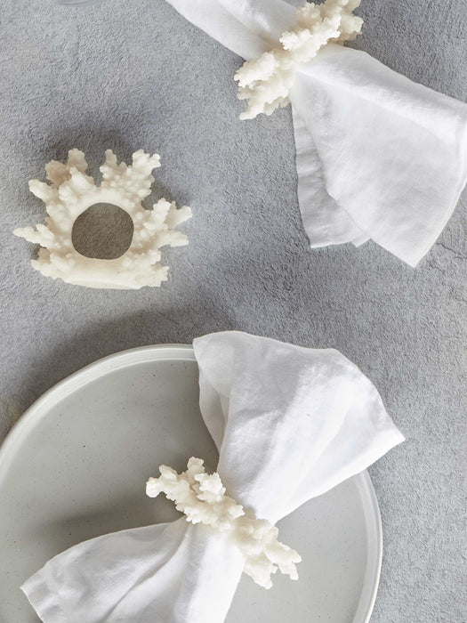 Four Coral Napkin Rings