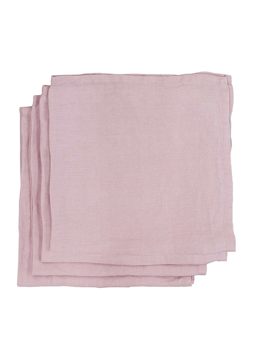 Four Linen Napkins - Pink