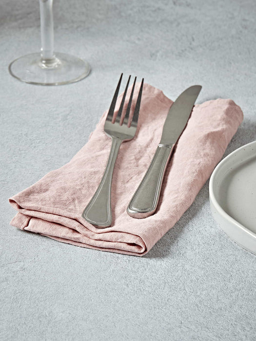 Four Linen Napkins - Pink