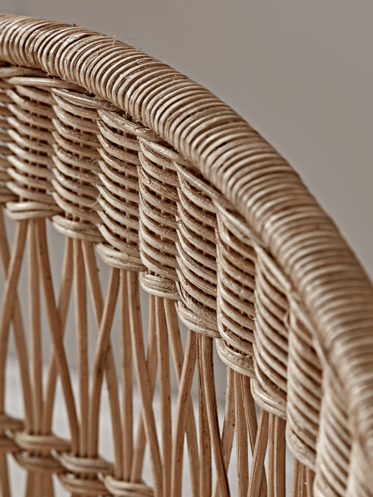 Rounded Wicker Dining Chair