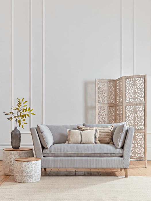 Textured Stripe Pom Pom Cushion