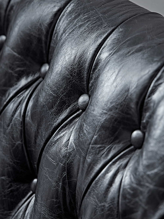 Leather Buttoned Sofa