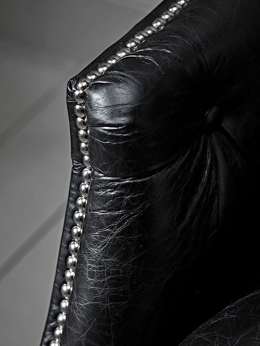 Leather Buttoned Sofa