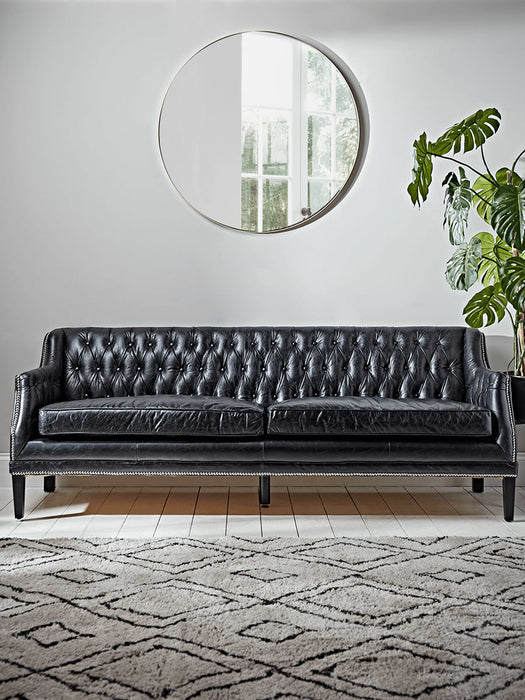 Leather Buttoned Sofa