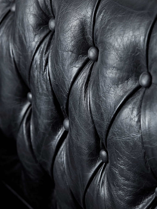 Leather Buttoned Armchair