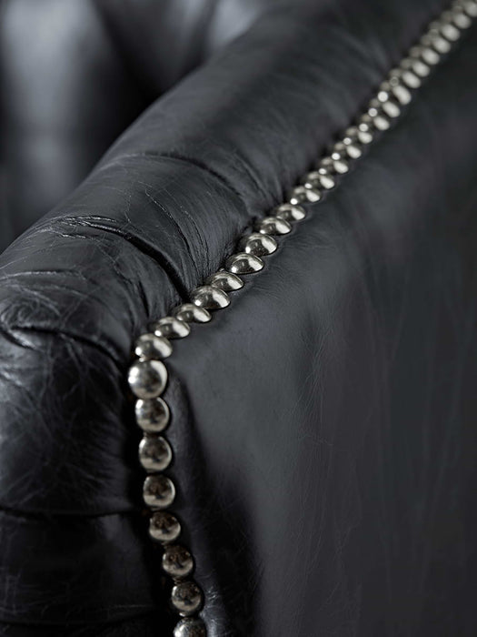 Leather Buttoned Armchair