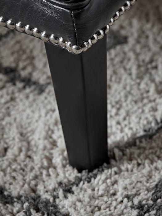 Leather Buttoned Armchair