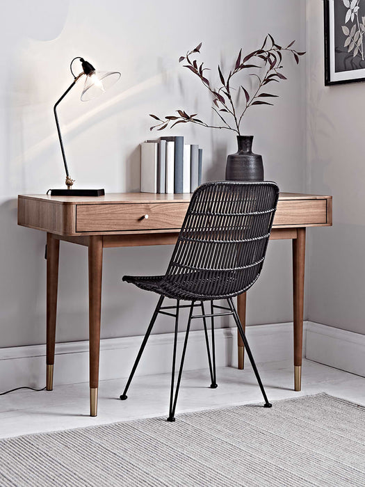Ribbed Glass Shade Desk Lamp