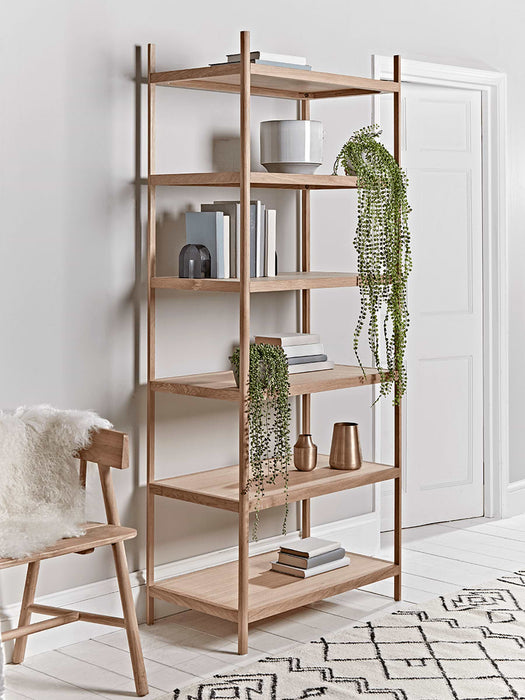 Tall Oak Shelving Unit