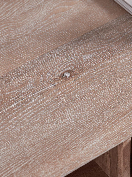 Whitewashed Oak Media Unit