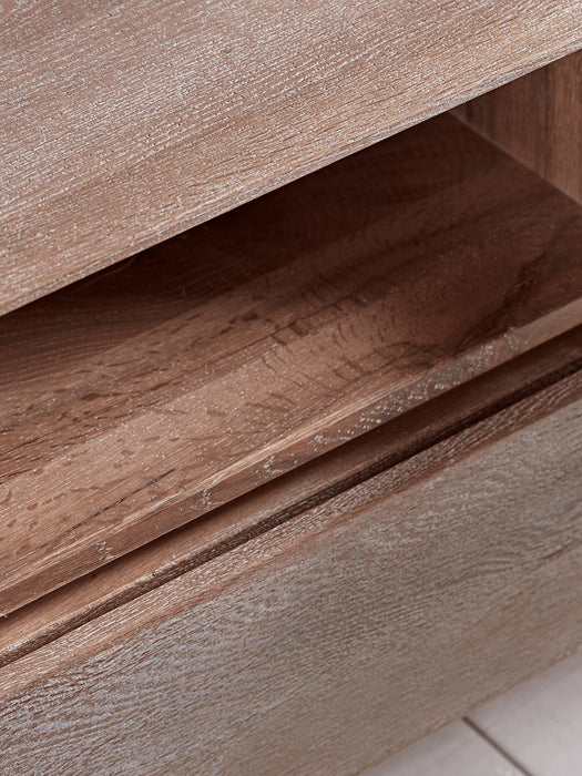 Whitewashed Oak Media Unit