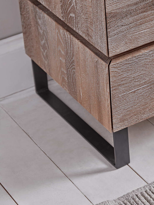 Whitewashed Oak Media Unit