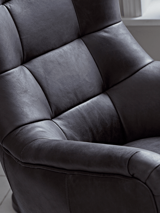 Leather Swivel Armchair