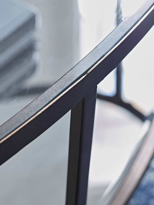 Glass Display Coffee Table - Aged Bronze