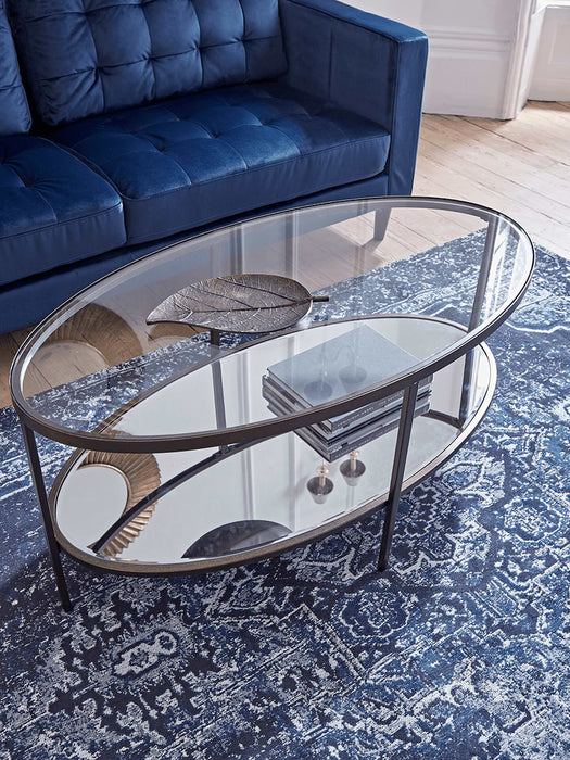 Glass Display Coffee Table - Aged Bronze