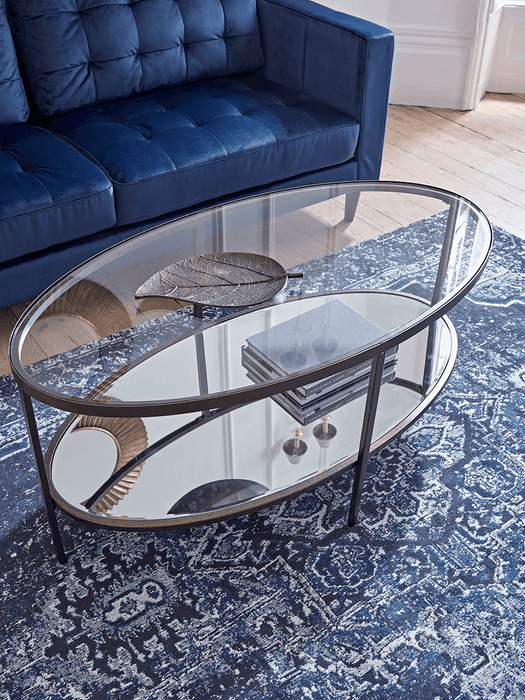 Glass Display Coffee Table - Aged Bronze