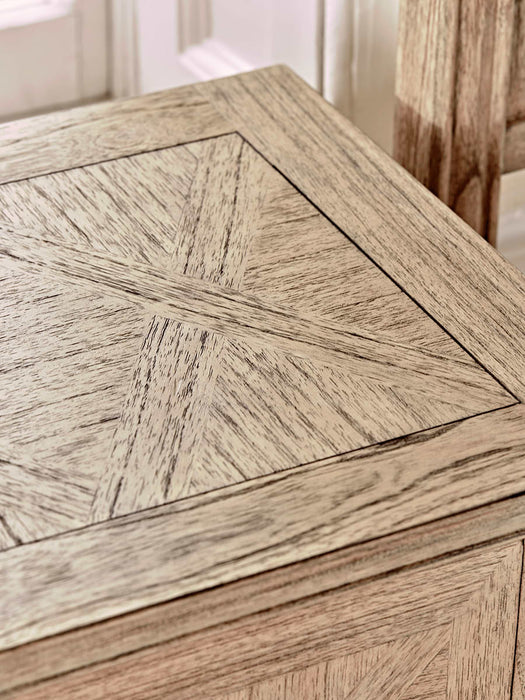 Geometric Parquet Bedside Table