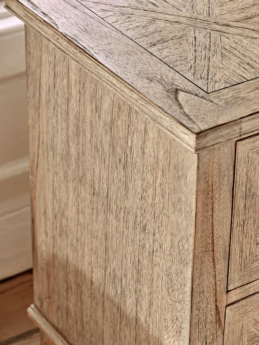 Geometric Parquet Bedside Table