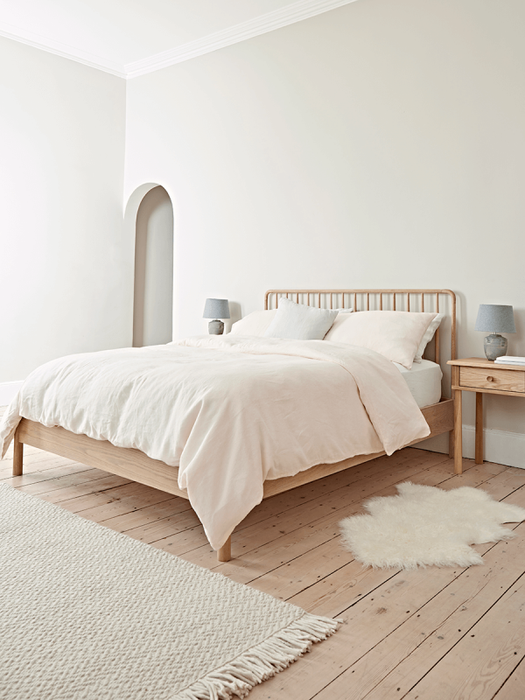 Bergen Oak Double Bed - Natural