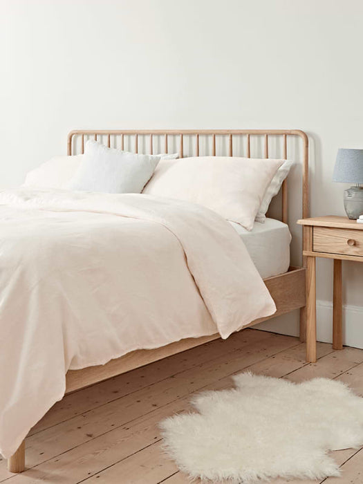 Bergen Oak Double Bed - Natural