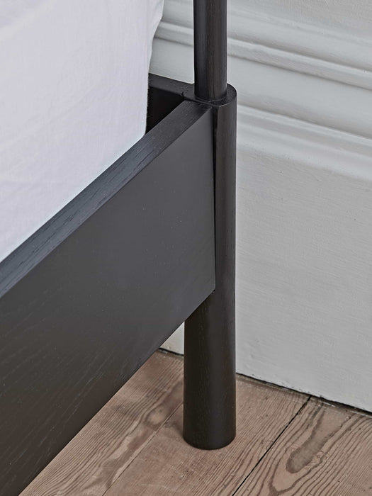 Bergen Oak Double Bed - Black