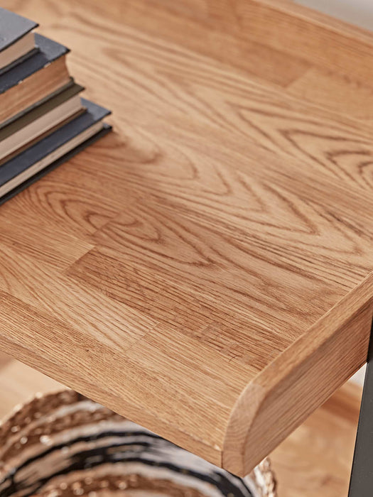 Leaning Oak Ladder Shelf