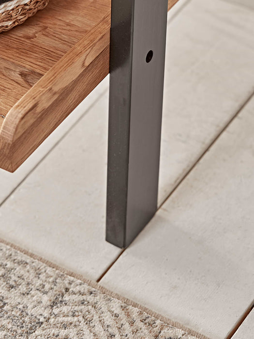 Leaning Oak Ladder Shelf