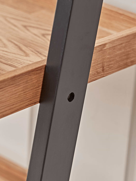 Leaning Oak Ladder Shelf