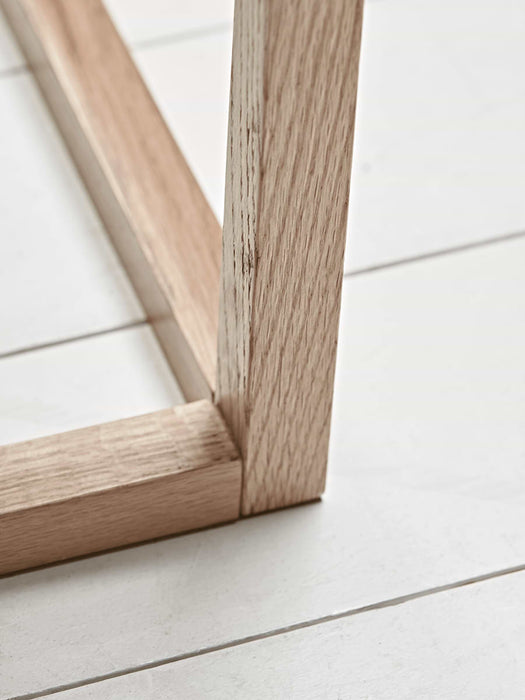 Oak & Marble Side Table