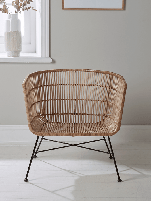 Flat Rattan Tub Chair