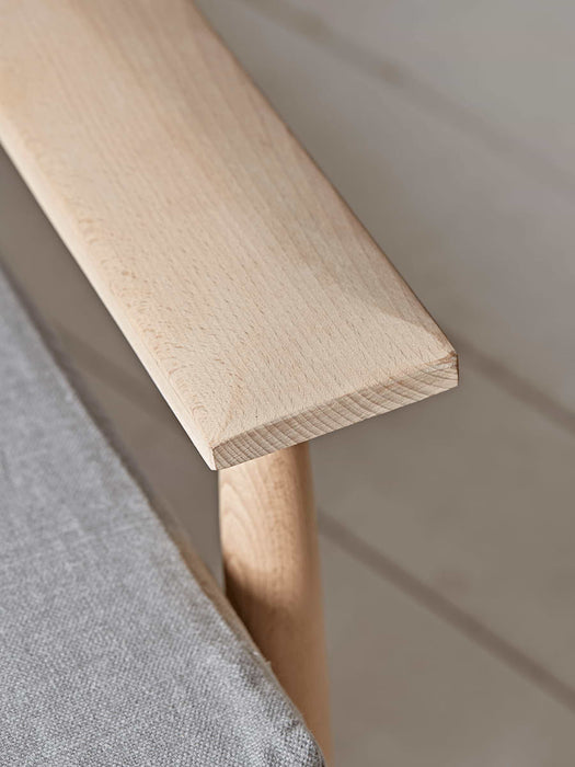 Beech Spindleback Armchair - Soft Grey
