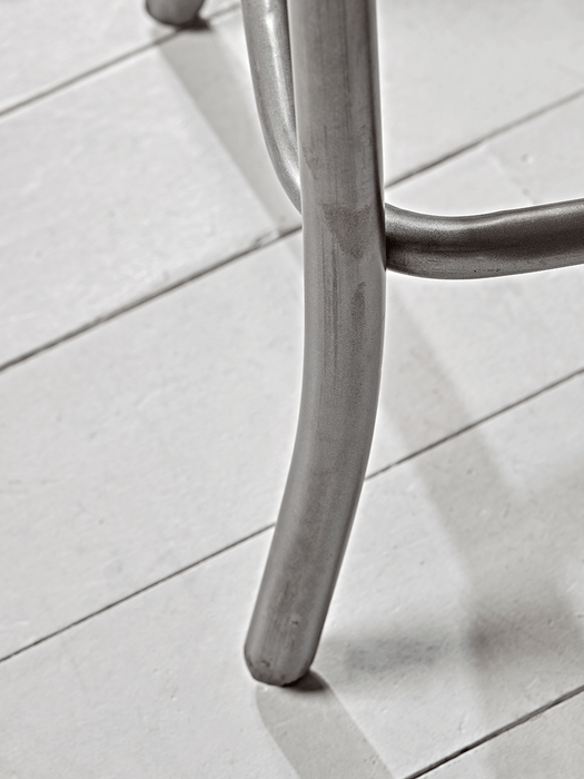 Zinc Curved Back Counter Stool