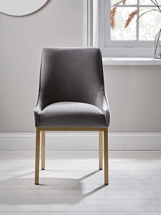Velvet & Brass Dining Chair