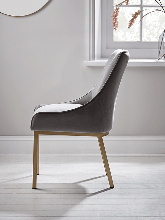 Velvet & Brass Dining Chair