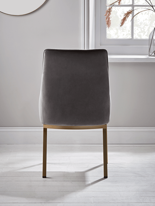 Velvet & Brass Dining Chair