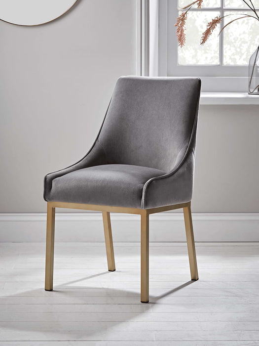Velvet & Brass Dining Chair