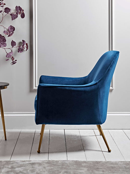 Flex Occasional Chair - Blue Velvet