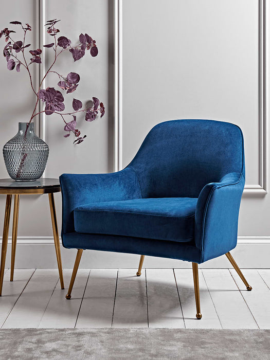 Flex Occasional Chair - Blue Velvet