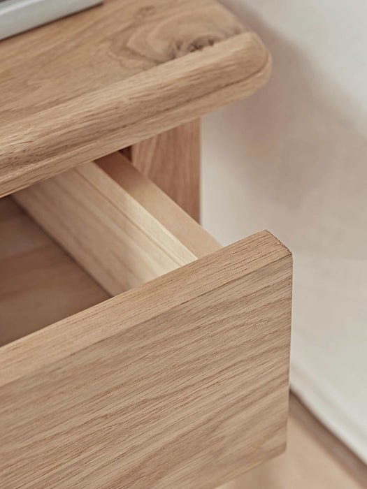 Bergen Oak Bedside Table - Natural