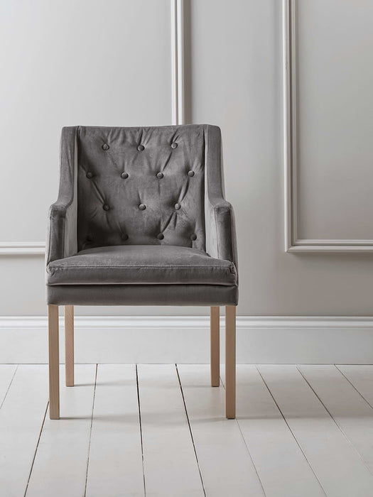 Lisbet Occasional Chair - Grey Velvet