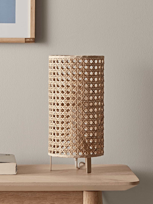Woven Cane Table Lamp