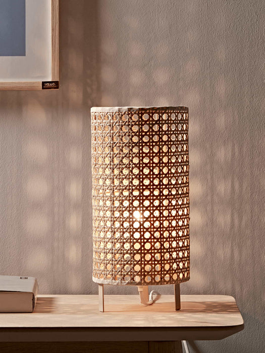 Woven Cane Table Lamp