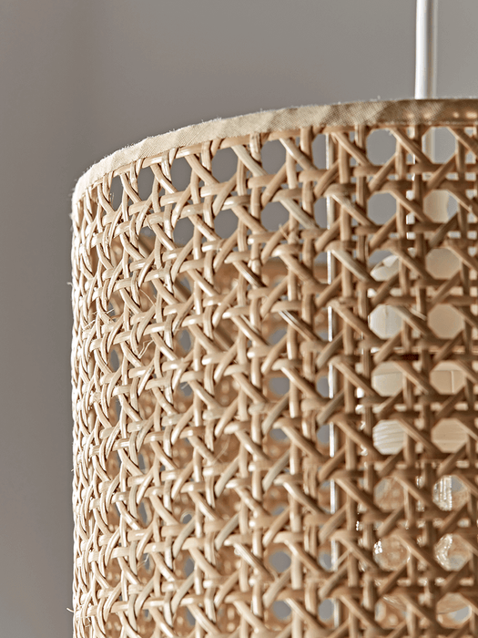 Woven Cane Pendant Light
