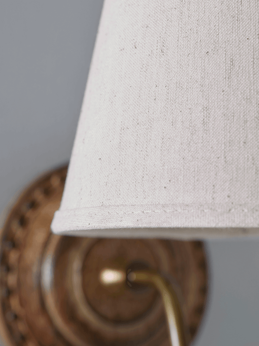 Linen & Brass Wall Light