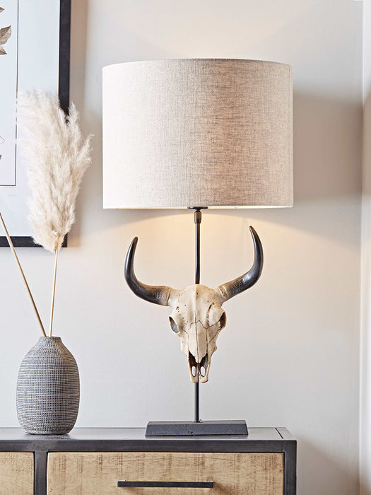 Faux Skull Table Lamp