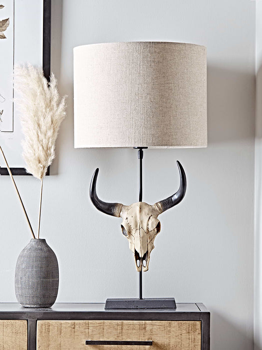 Faux Skull Table Lamp